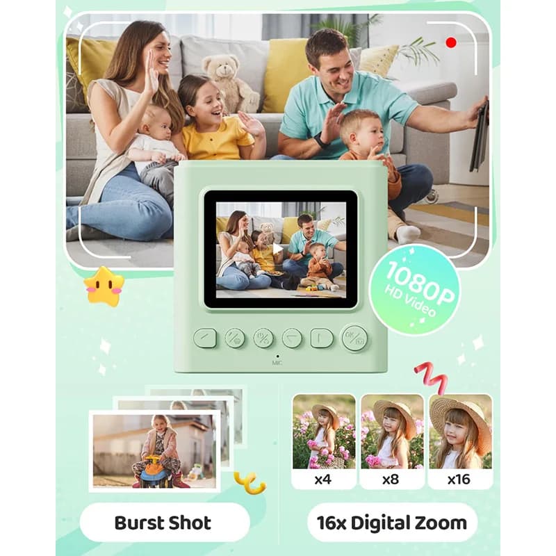 1080P Portable Instant Print Camera