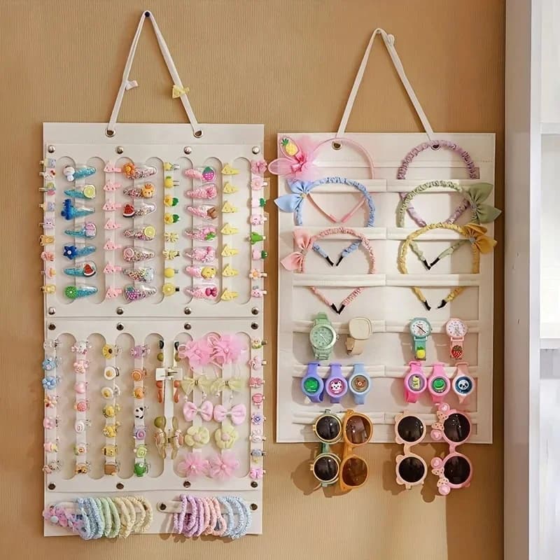 Hair Accessories Hanging Storage Organizer Wall Decoration Hair Bows Storage Hair Clips Hair Rope Glasses Organizing Storage