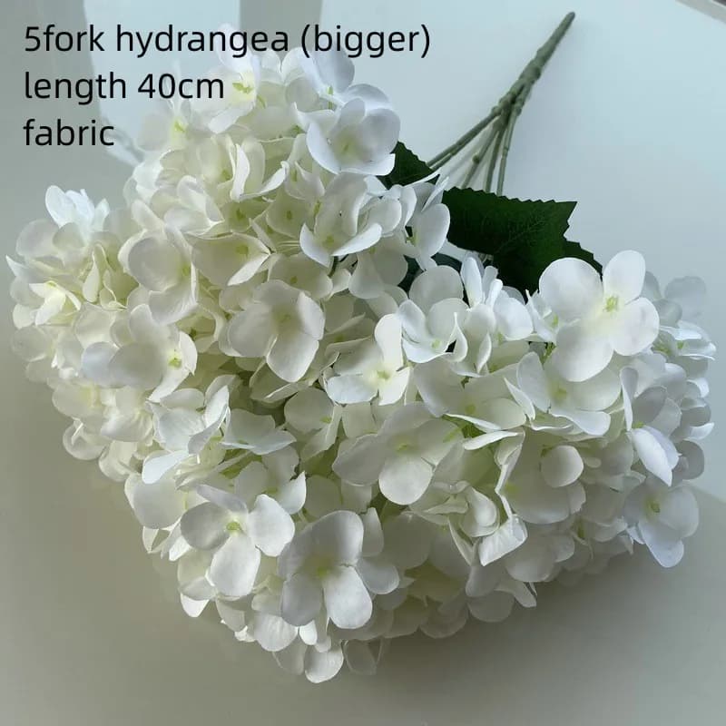 Wedding Decor Rose white artificial rose flower Green leaf row road guide Hydrangea flower silk flower