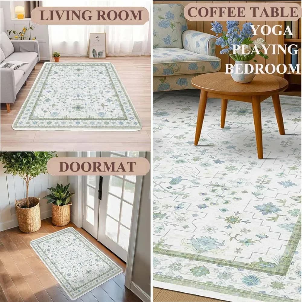 Kids Game Pattern Floor Mat Various Styles with Snakes Ladders Alphabet and Space Themes NonSlip Rug for Children's Room Decor