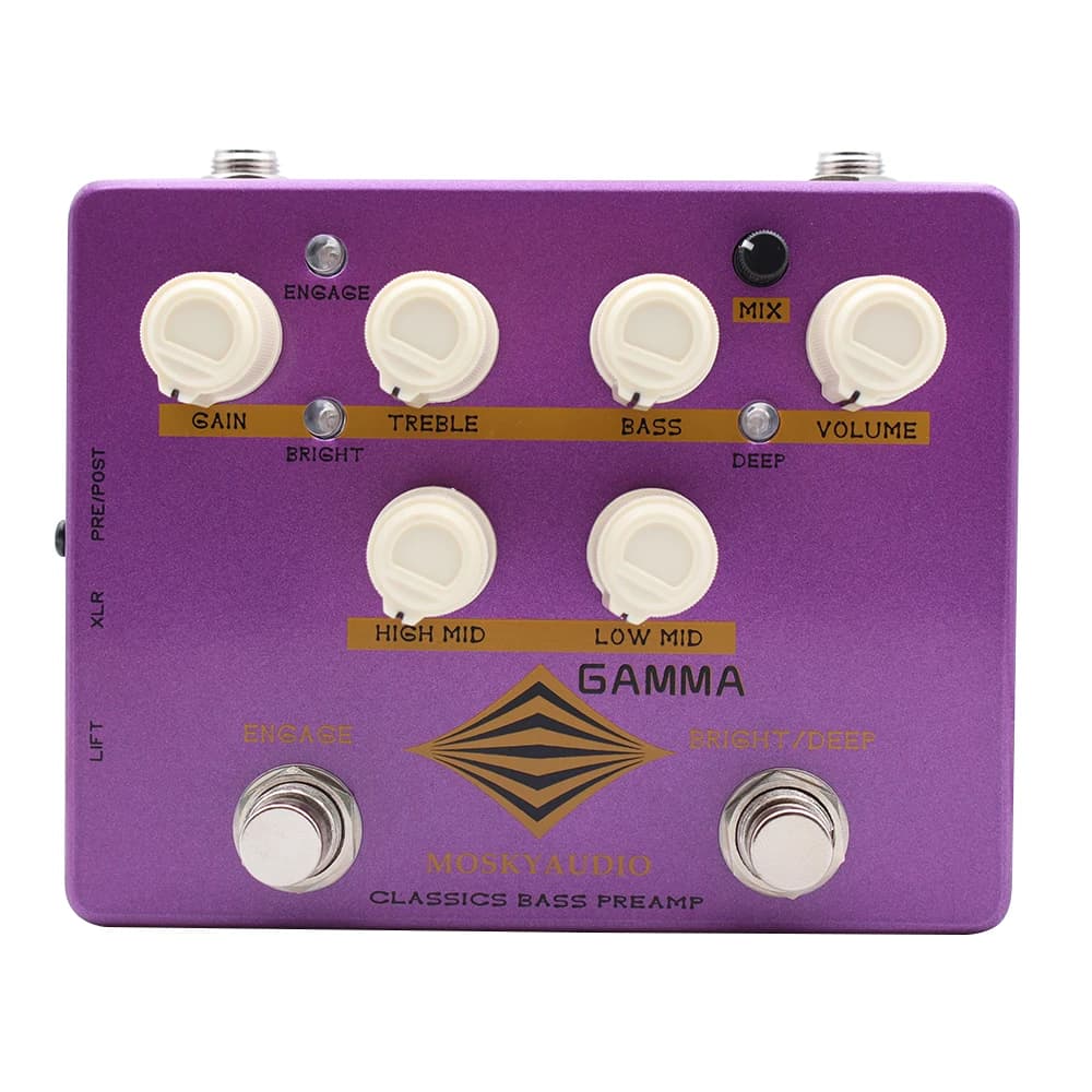 MOSKY Beta Ultra  Electric Bass Guitar Distortion Preamp/Direct Box Highly Flexible Tone Active 6-band graphic EQ With Headphone