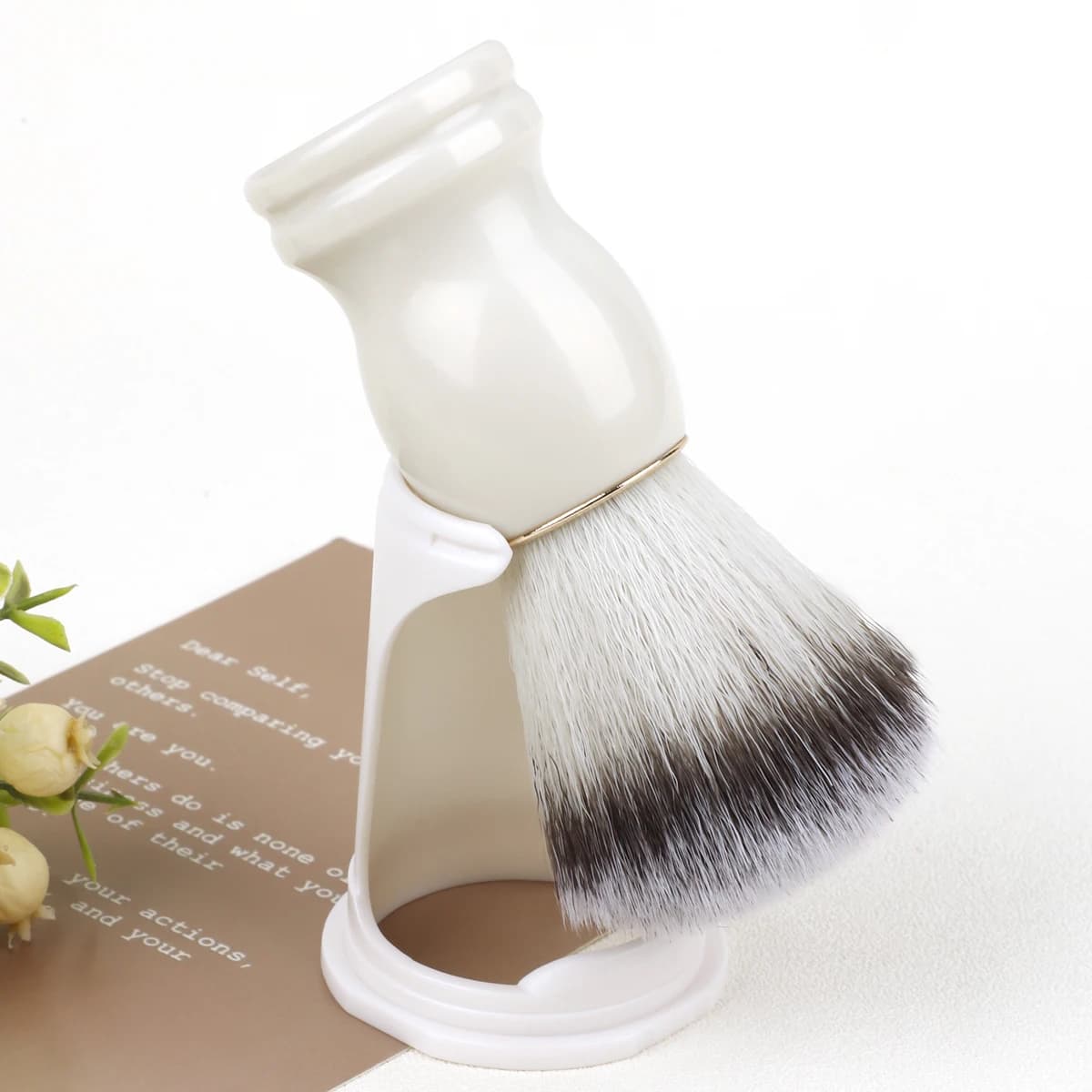 Beard Shaving Brush with Wooden Handle