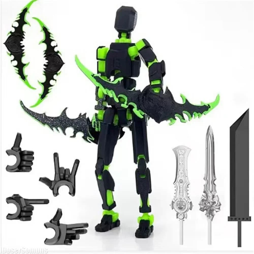 3D Printed Poseable Action Figure Robot