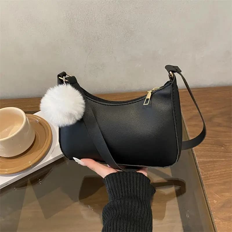 Fashionable And Trendy Solid-color Handbag, Simple And New Small Square Bag, Stylish And High-quality Single-shoulder Armpit Bag