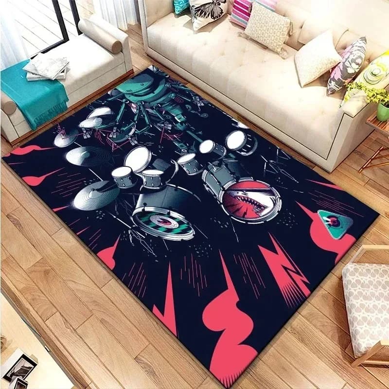 Musical Rock Rug Non-Slip Area Mat