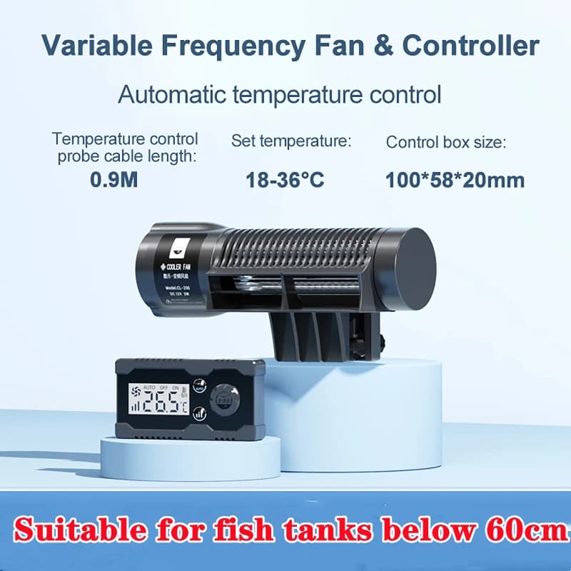 Aquarium Fish Tank Cooling Fan with Controller