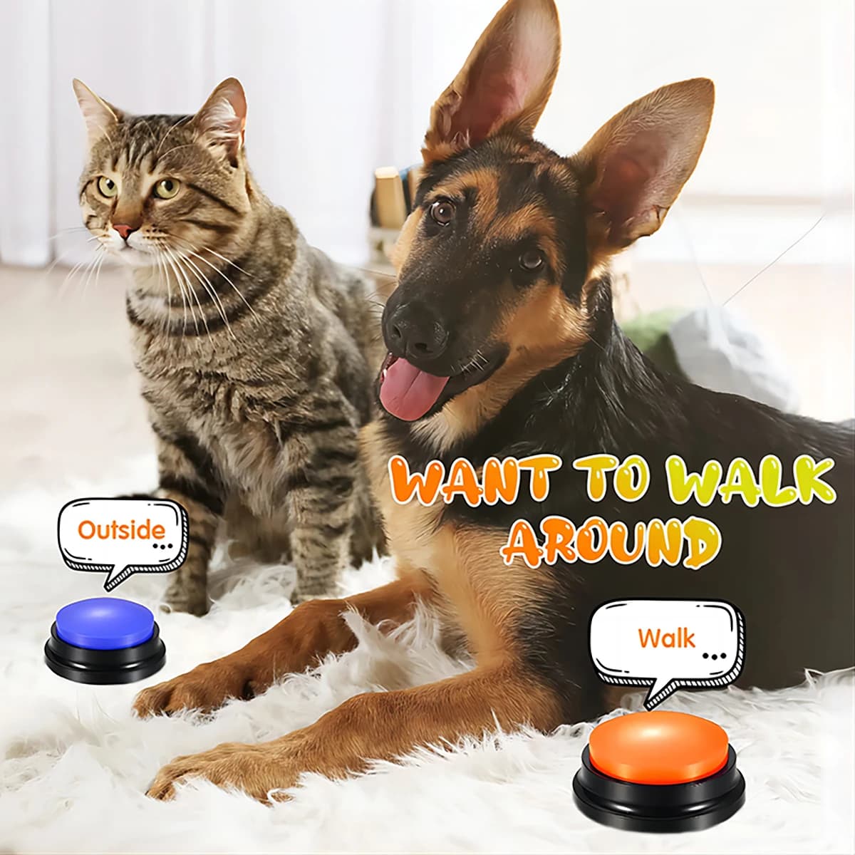 Recordable Dog Talking Buttons Pet Toys