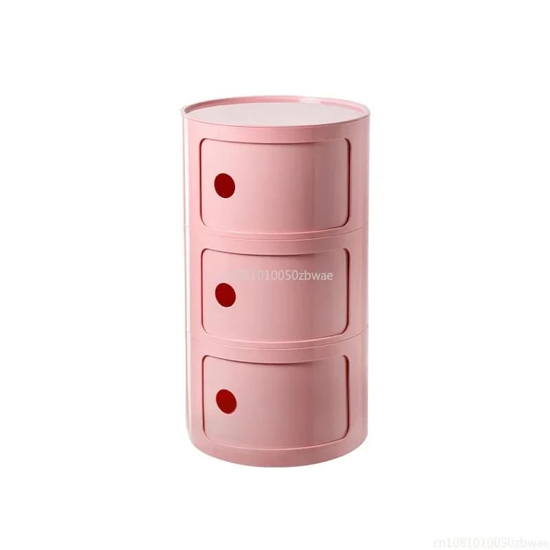 Nightstands Modular Bedside Table Round Large-capacity Storage Bedside Small Cabinet Bedroom Simple Storage Narrow Side Cabinet
