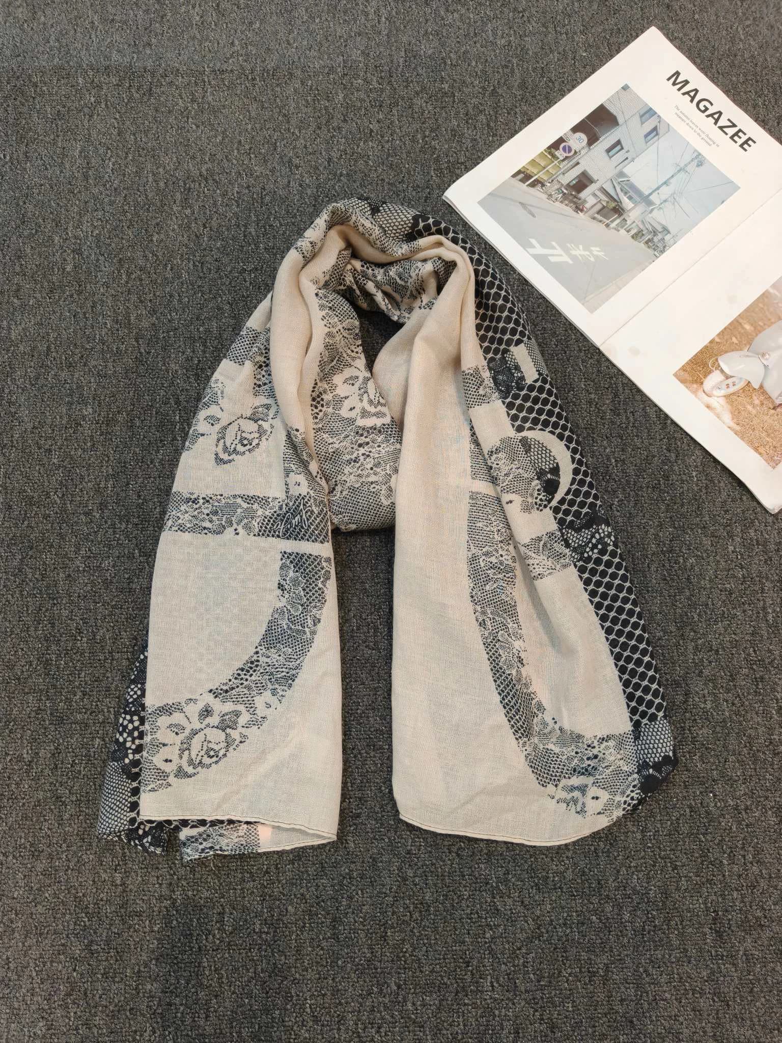 European, American, Italian original scarf with printed temperament, versatile shawl, sun shading, warm and soft new style 11
