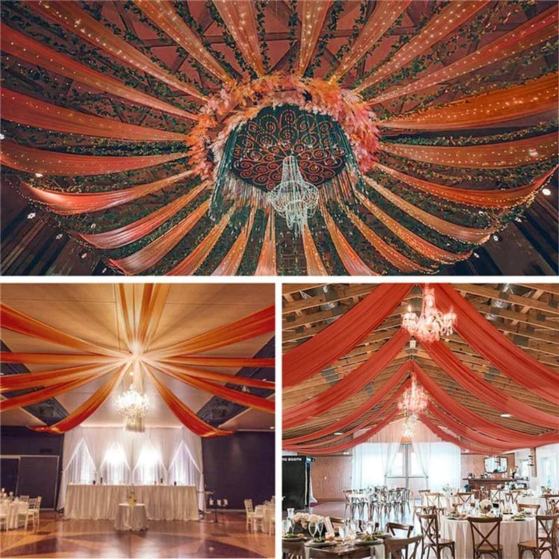 Sheer Chiffon Ceiling Drape Panel