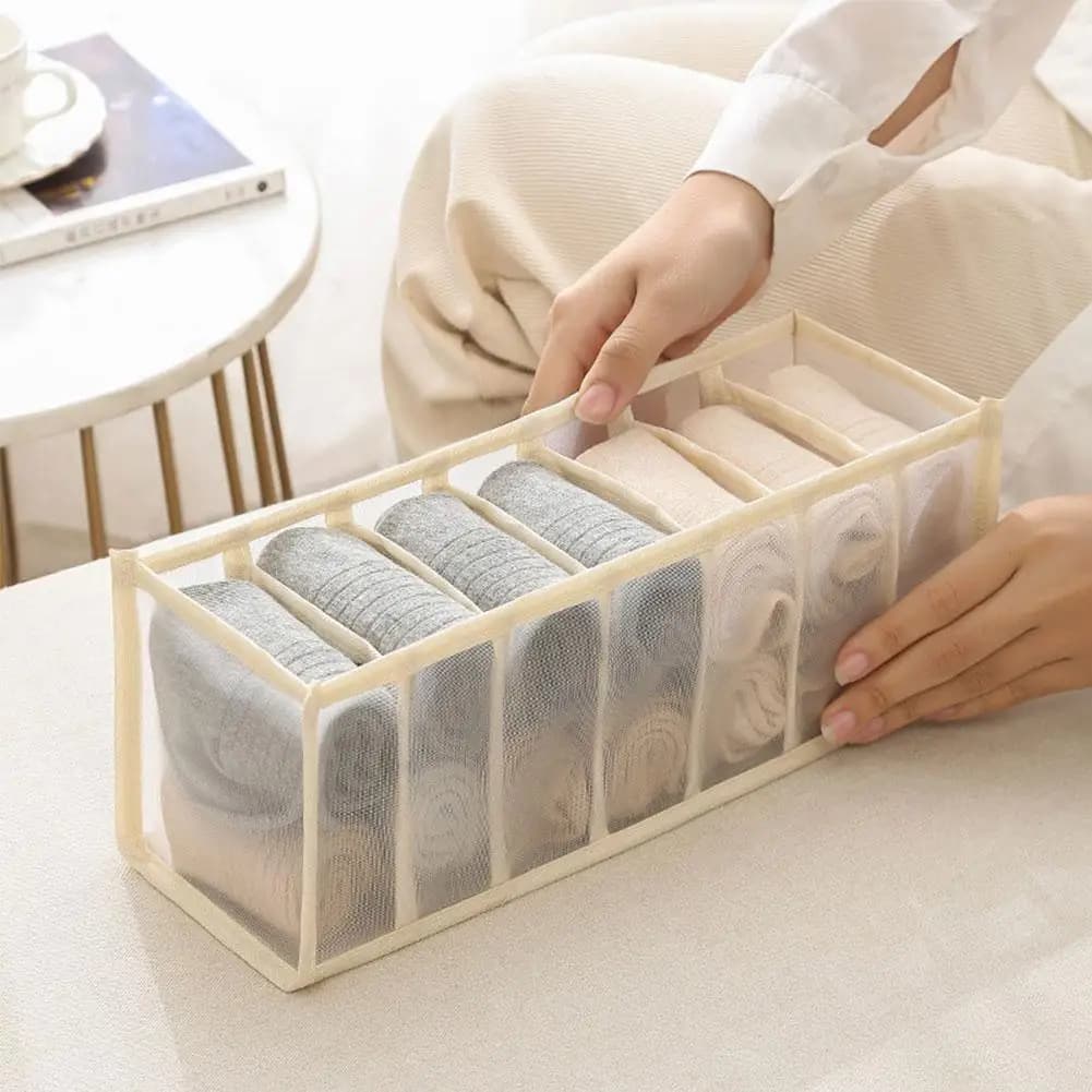 7-Compartment Sock and Underwear Organizer