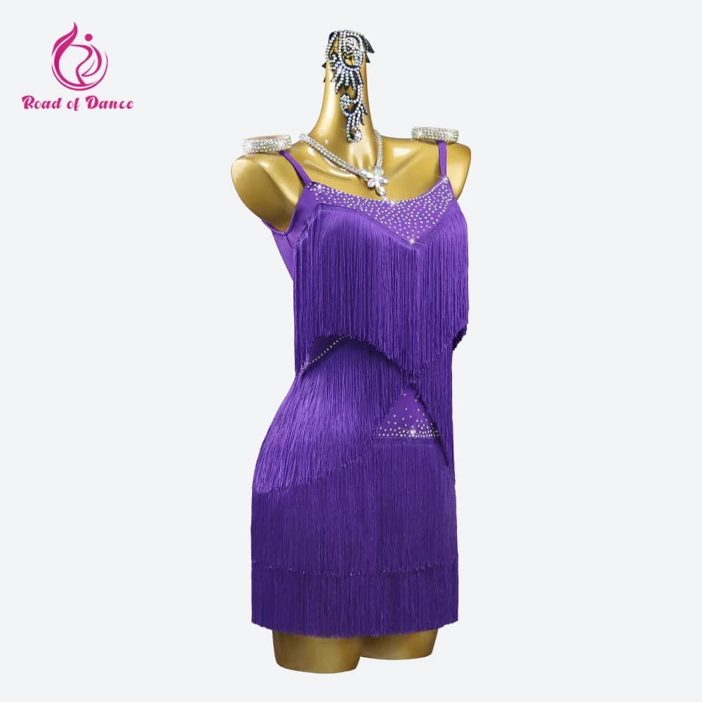 Latin Dance Costume Fringed Skirt Ballroom