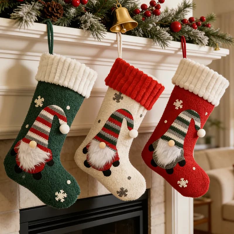 Soft Plush Christmas Stocking Ornament