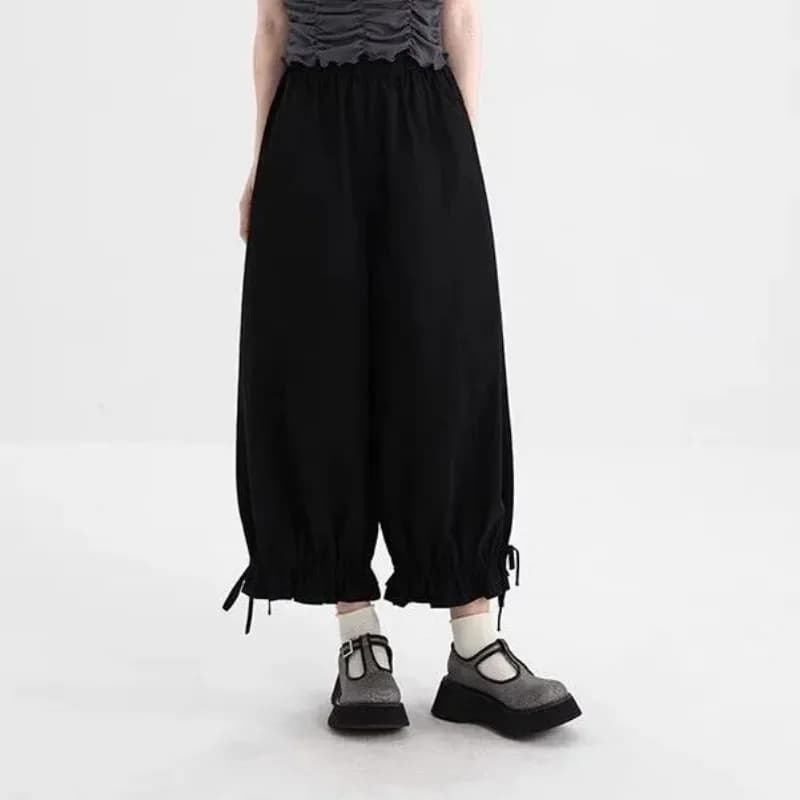 Women's Black High Waist Wide Leg Pants