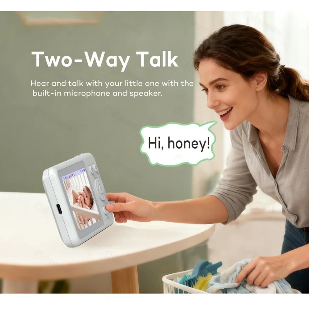 Video Baby Monitor with PTZ Camera and Two-Way Audio
