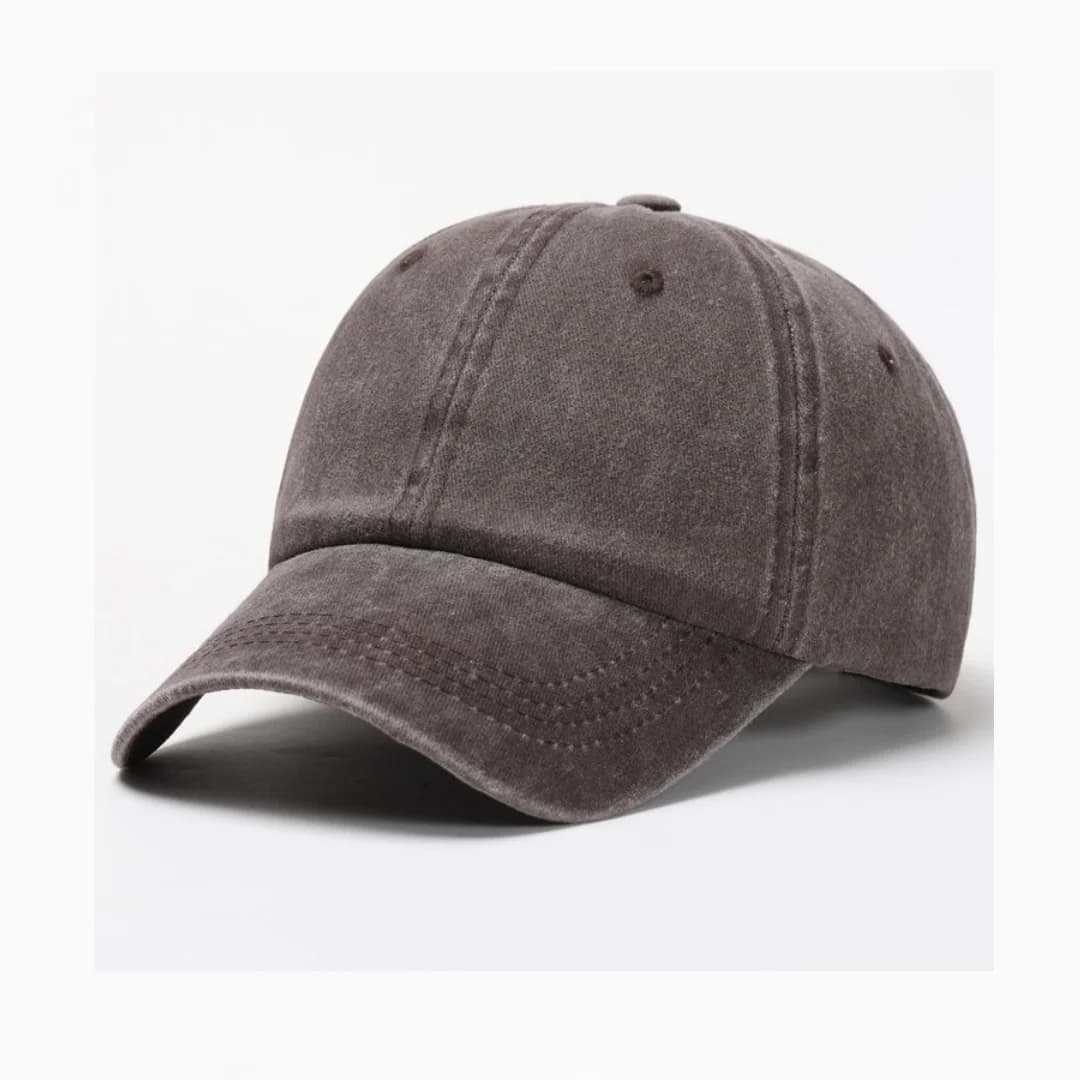 Washed Cotton Snapback Baseball Cap