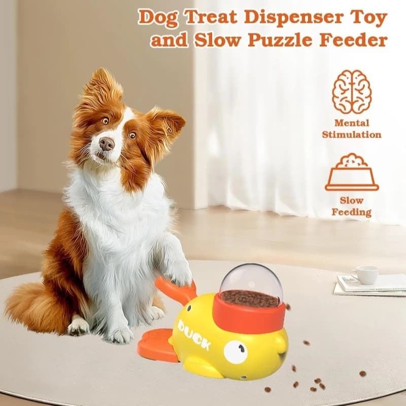 Interactive Dog Puzzle Feeder With Button