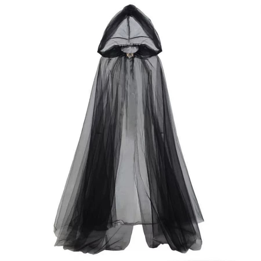 Halloween Ghost Costume Hooded Cloak Long Dress