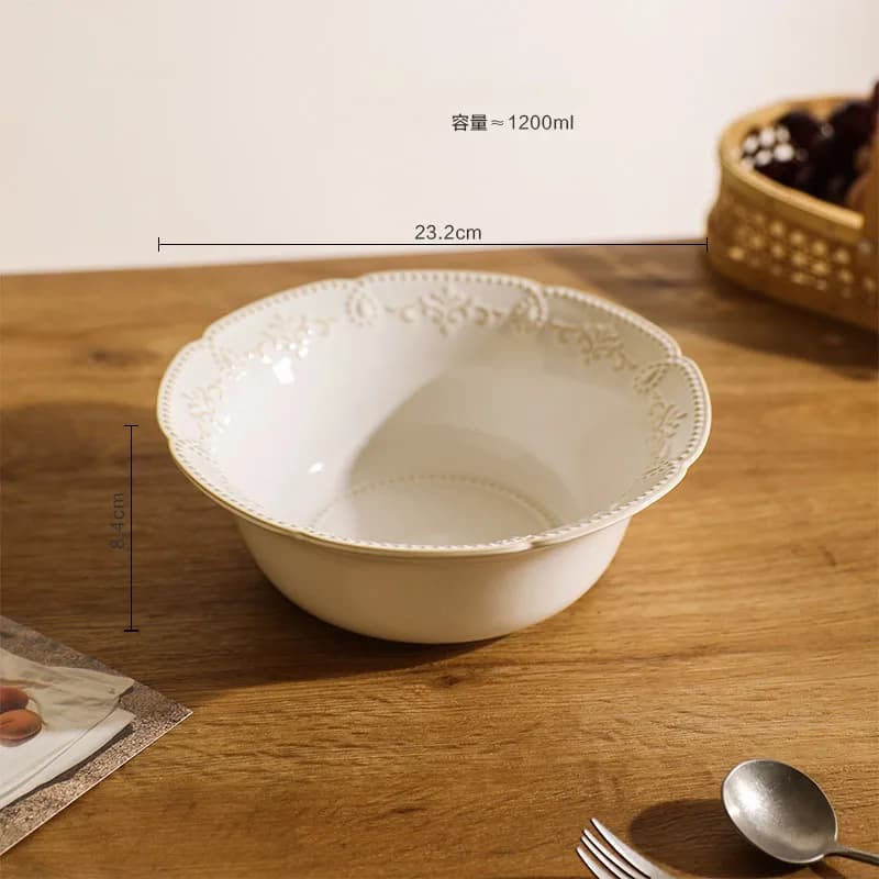 Baroque Vintage Ceramic Dinner Plates Set