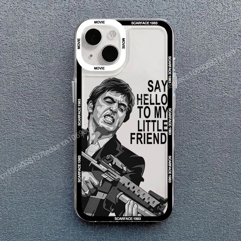 Scarface 1983 Film Al Pacino Movie Phone Case for IPhone 11 12 13 Mini 14 15 16 Pro XS MAX 8 7 Plus X XR Shockproof Cover Fundas
