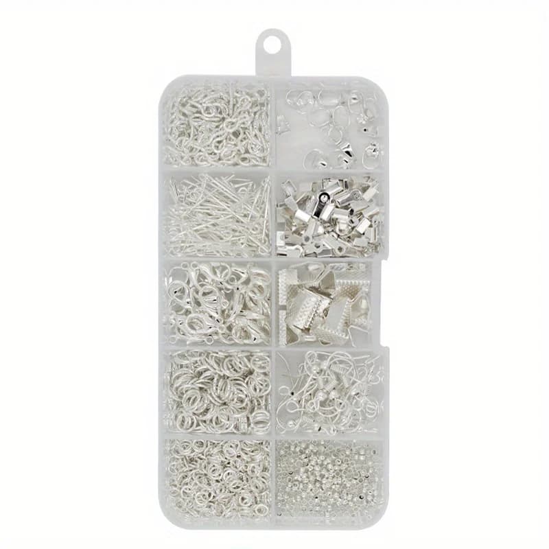 900pcs Jewelry Making Kit - Create Earrings, Necklaces & More with DIY Beads & Plier Tools!