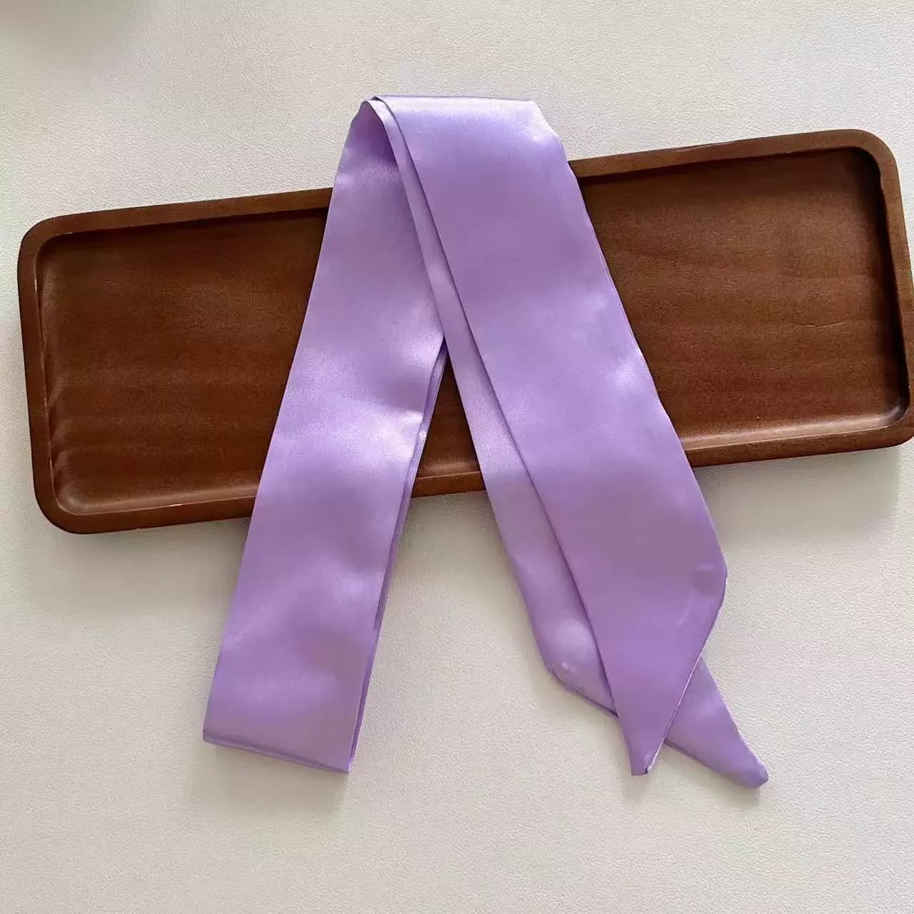 Long Skinny Satin Hair Scarf Headband