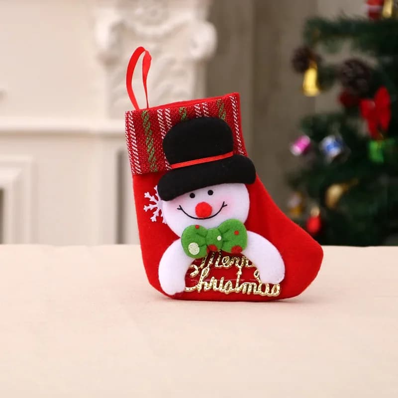 Santa Claus Christmas Stockings Plush Toys 12-Pack