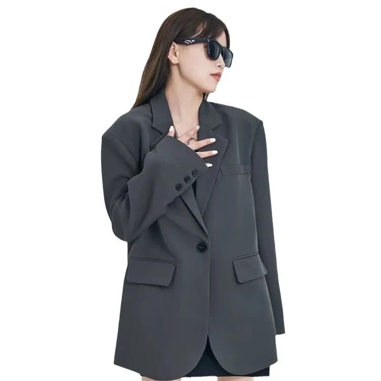 Women's Single Button Lapel Blazer