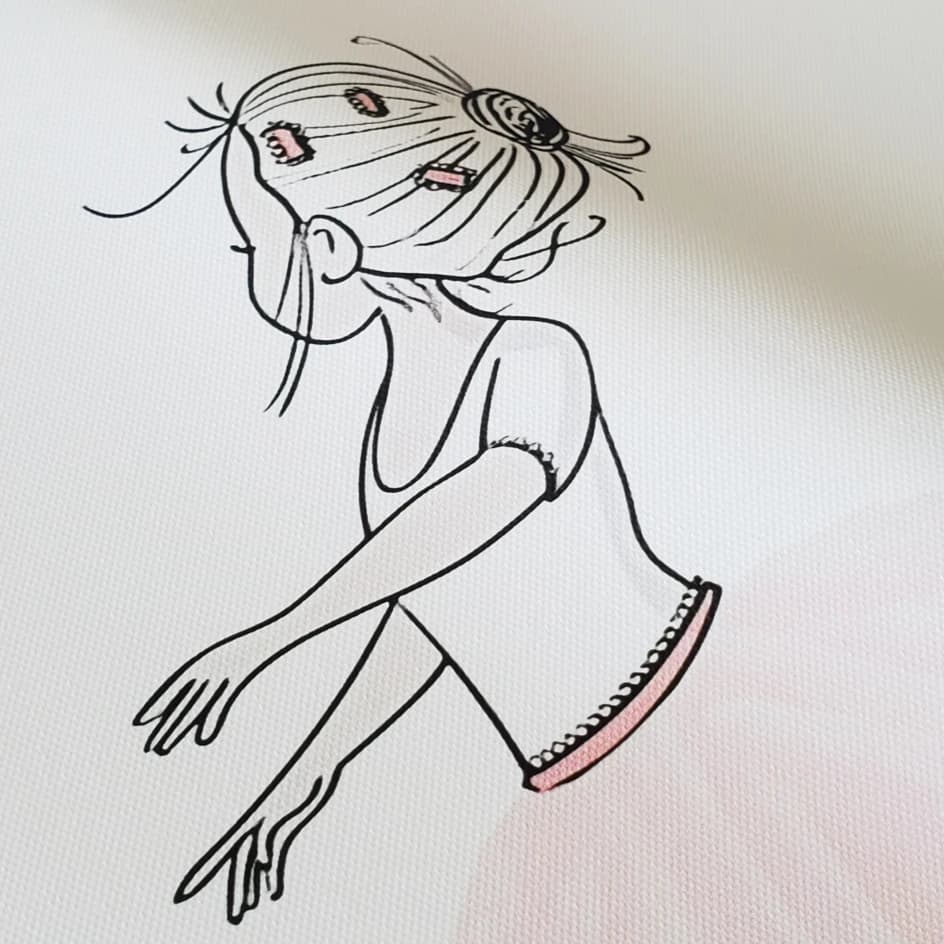Modern Posture Figure Canvas Wall Print