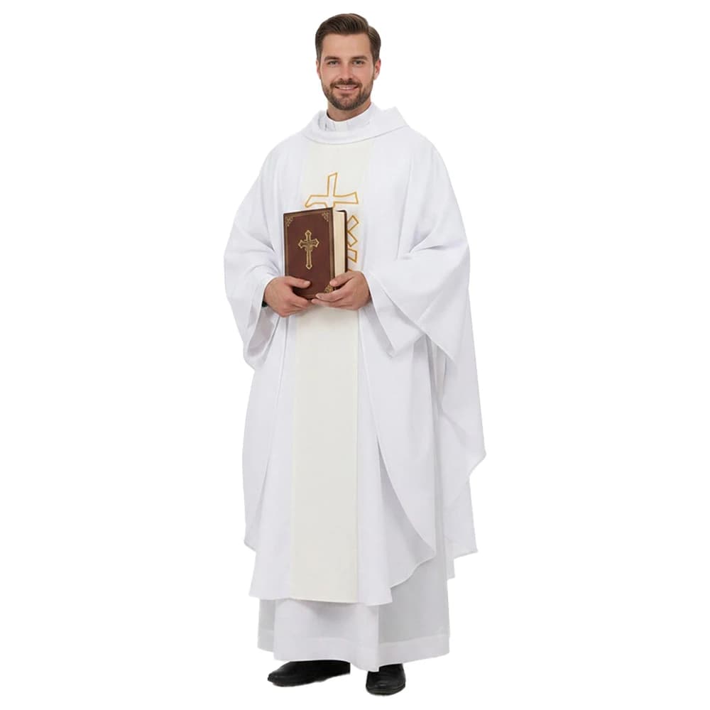 Priest Ceremonial Robe with Embroidered Cross