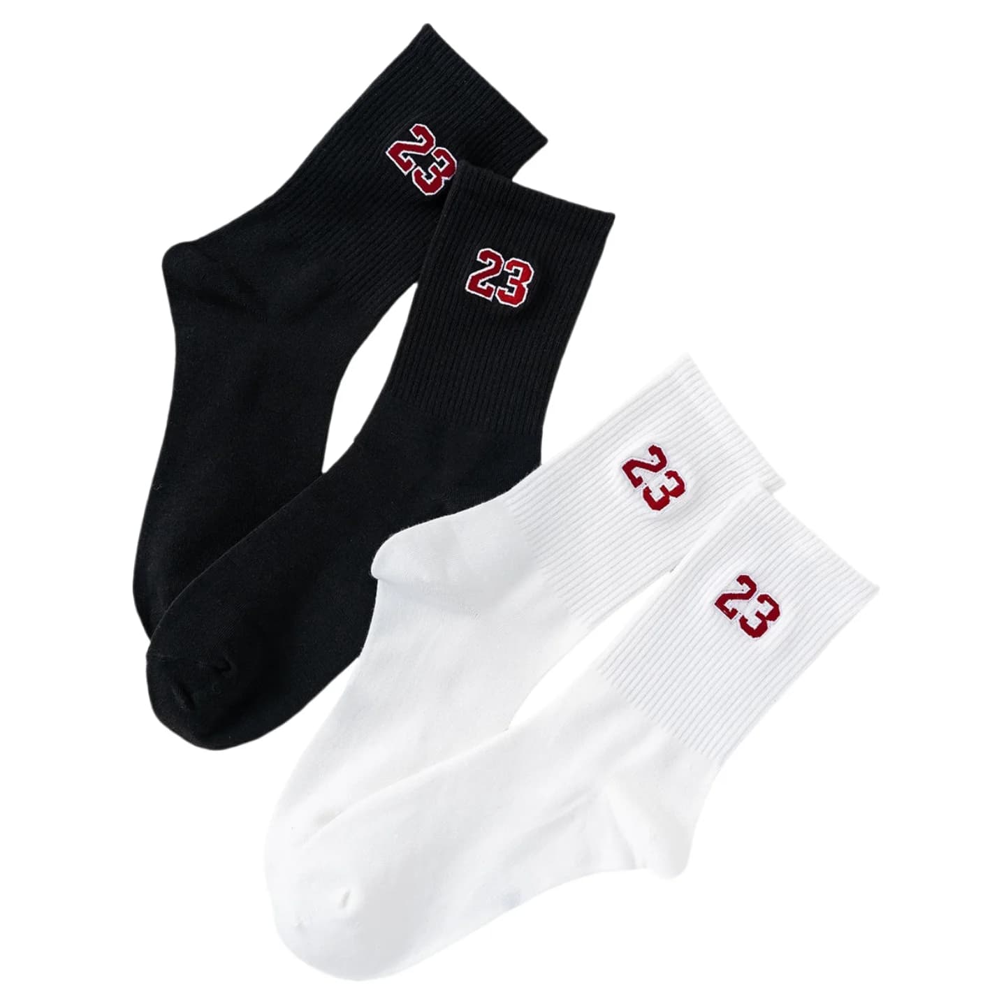 Men's Crew Socks with Number 23 Design