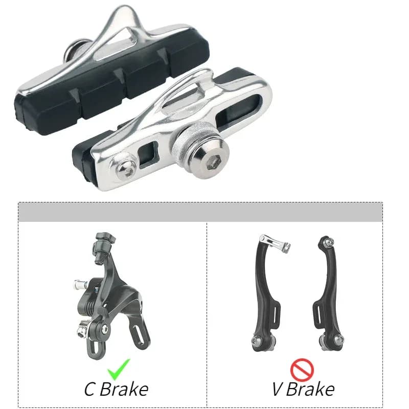 55mm C-Brake Pads with Metal Rings