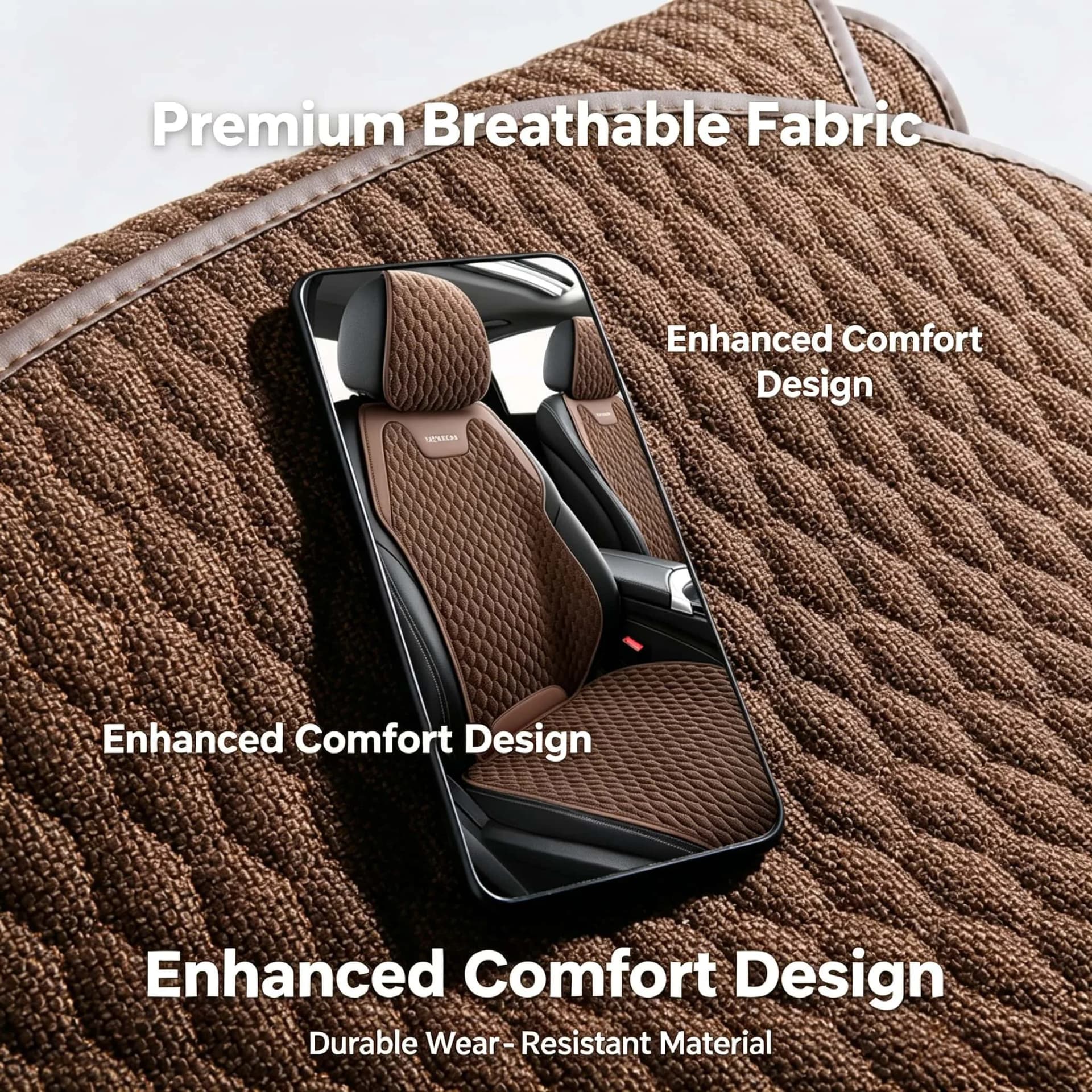 Linen Front Seat Cushion Covers