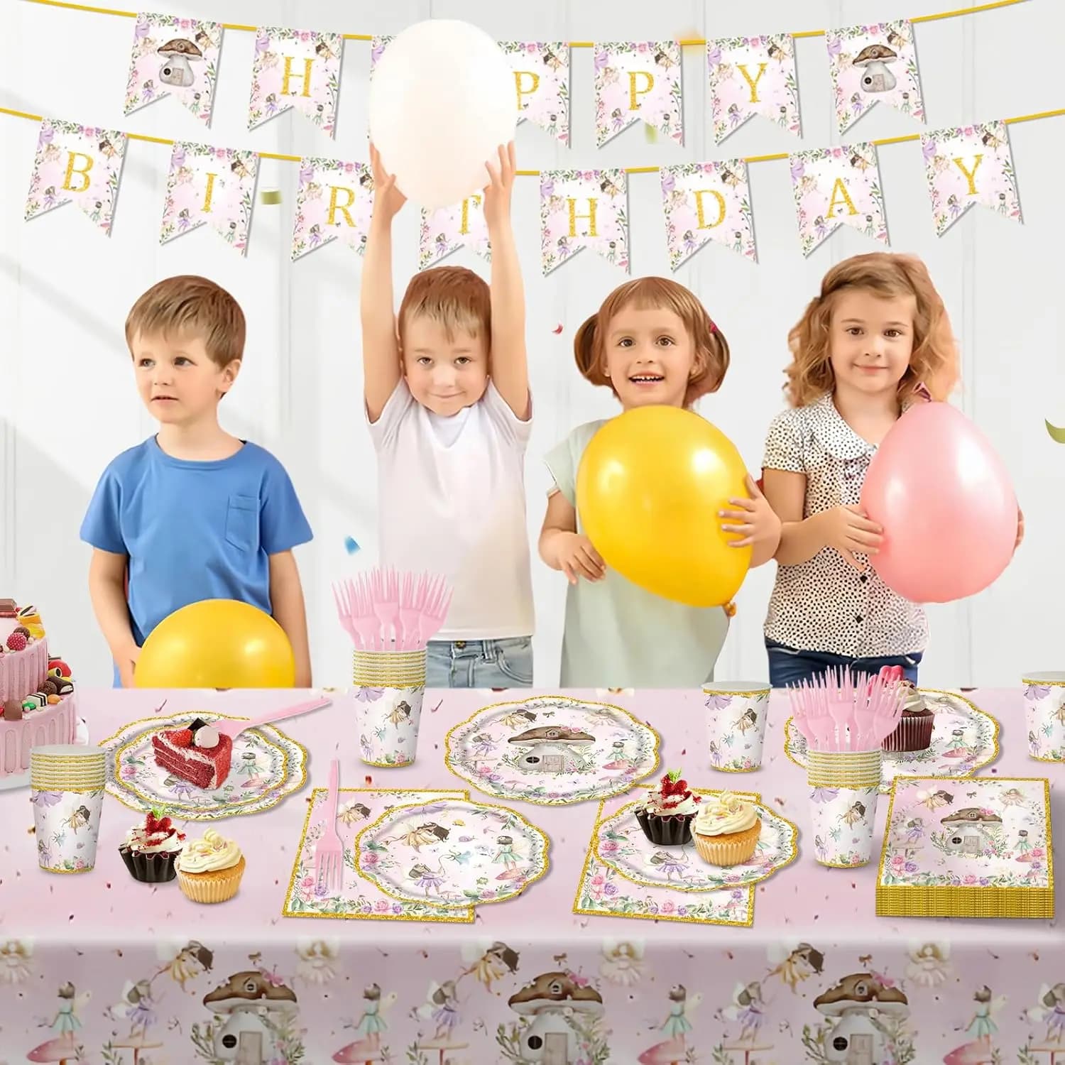 Fairy First Birthday Party Decorations Set