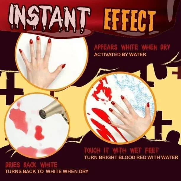 Color Changing Blood Footprint Bath Mat