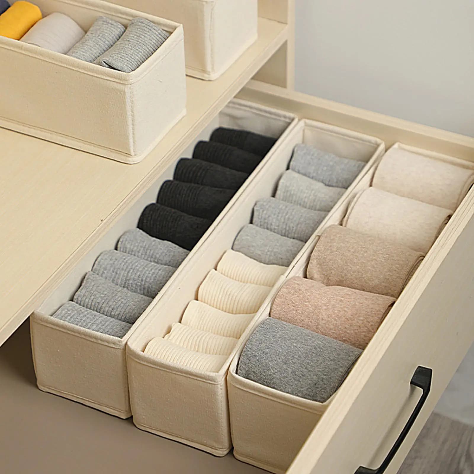 Drawer Wardrobe Storage Organizers Cabinet Clothes Storage Box For T-Shirts Jeans Underwear Pants Organizer