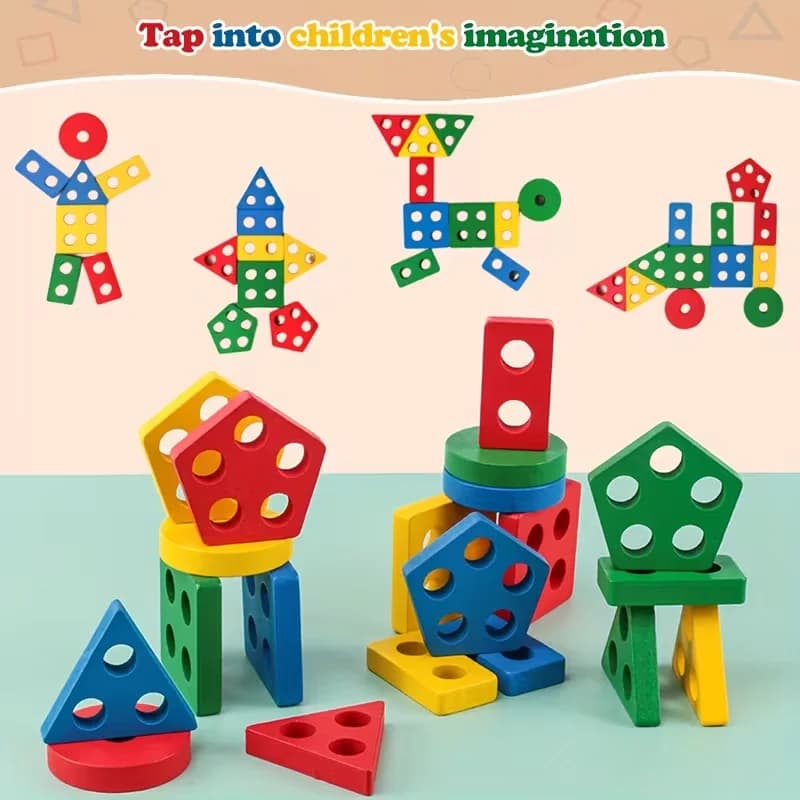 Montessori Wooden Geometry Puzzle Toys
