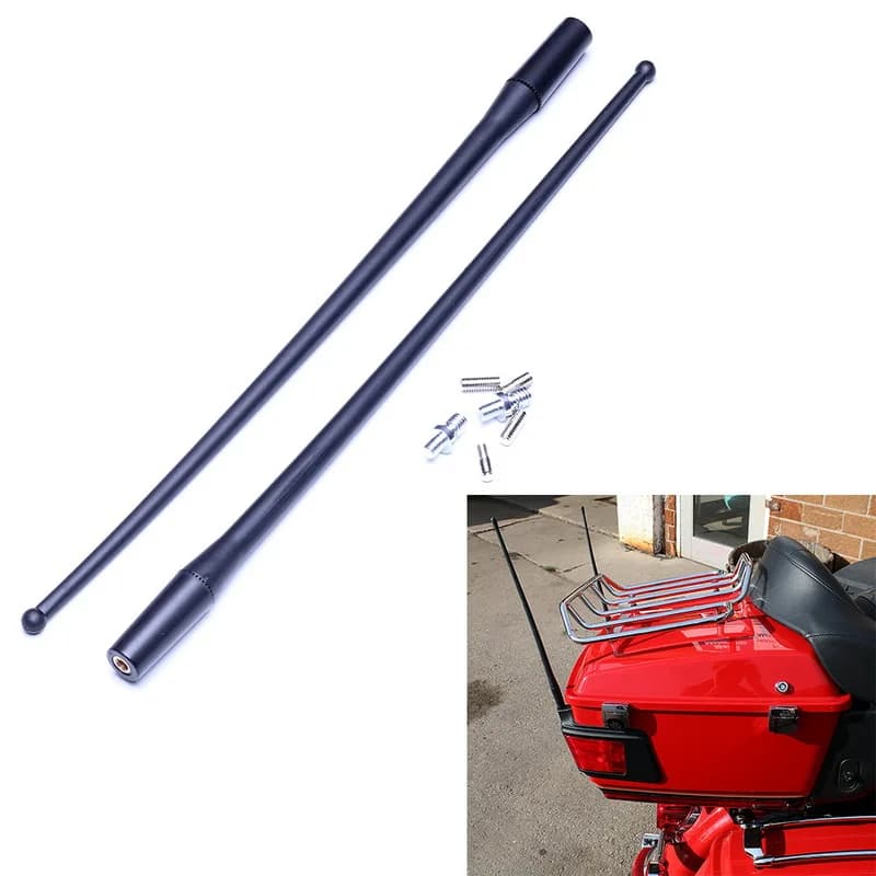 Electra Road Tour Ultra Classic (Pack of 2) Antenna Flexible Rubber AM/FM for 1989-2017 Harley Davidson
