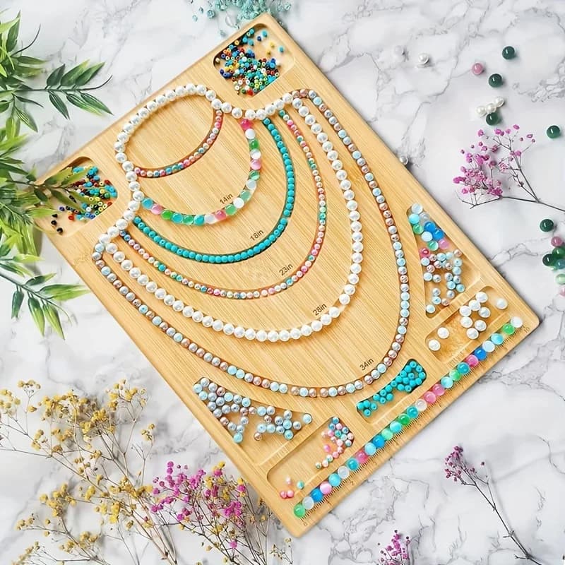 Bamboo Bead Design Board With Display Tray