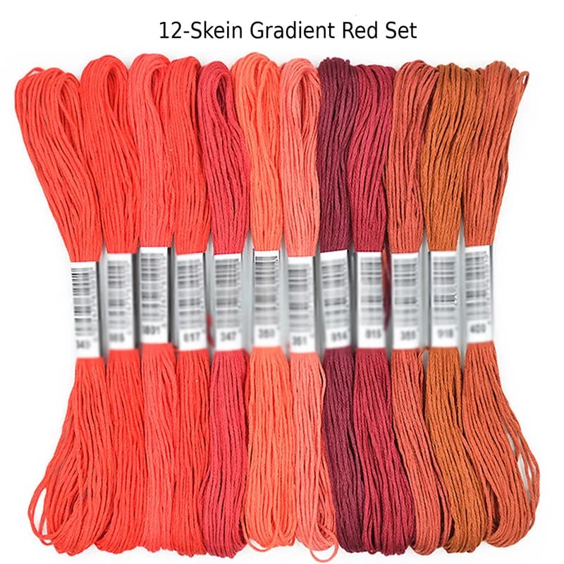 6-Strand Gradient Embroidery Thread Set