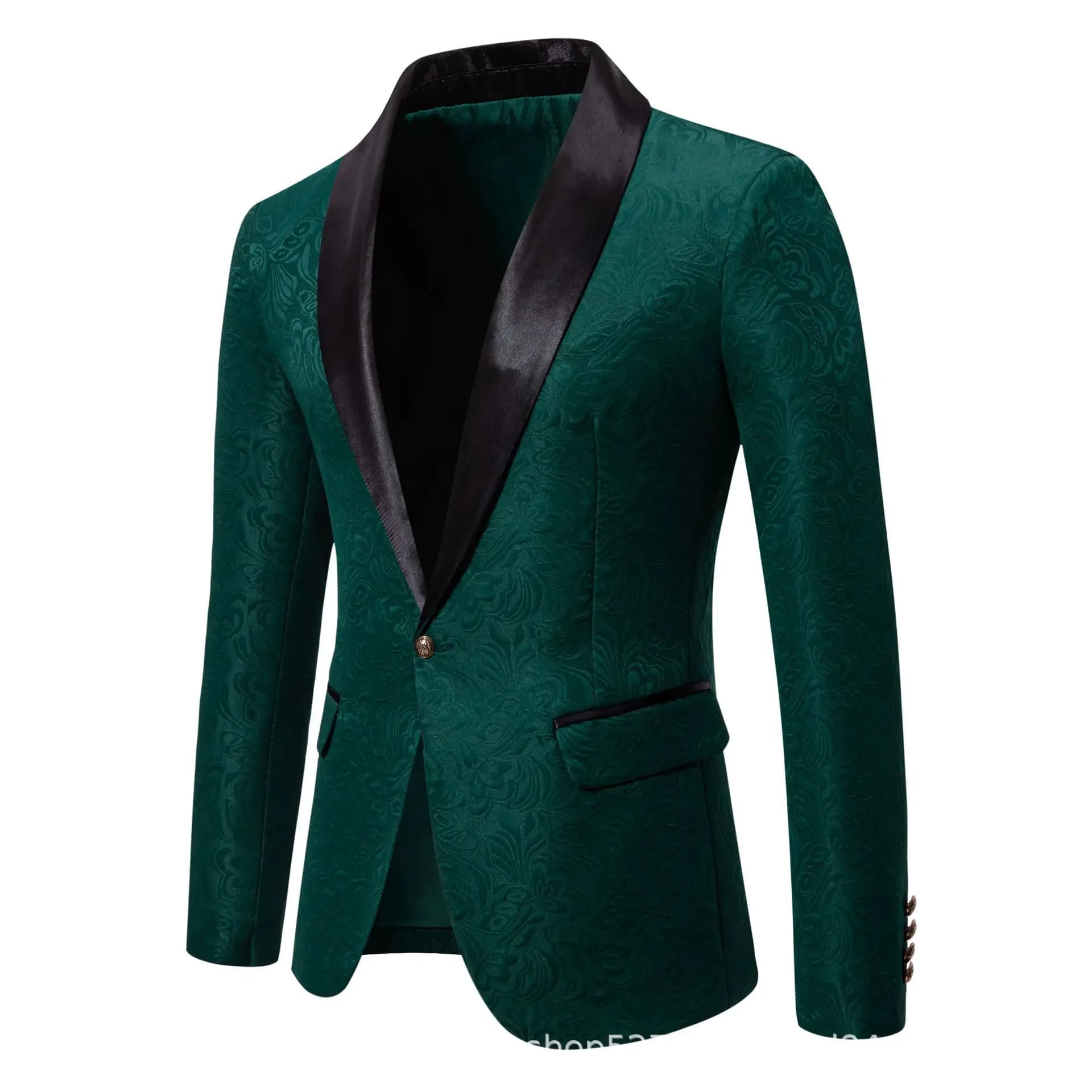 Men's Slim Fit Jacquard Suit Jacket