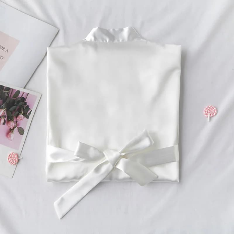 Personalized Faux Silk Bridal Robe