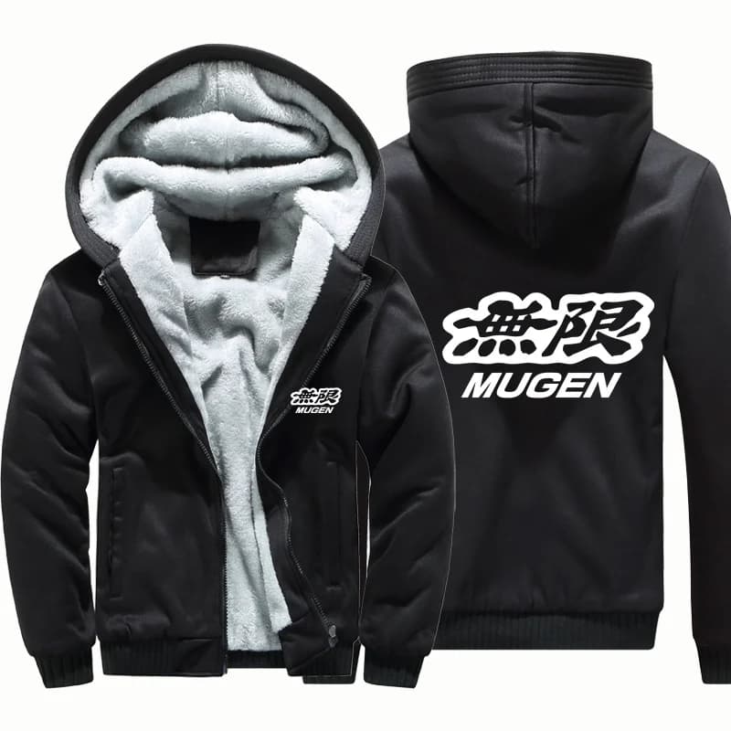 Men Clothing Mugen Hooded Man Hoodies Sweatshirts Fleece Warm Wool Thick for Men Jackets Coat