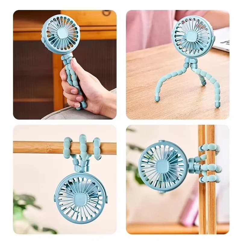 Portable Tripod Fan with USB Charging