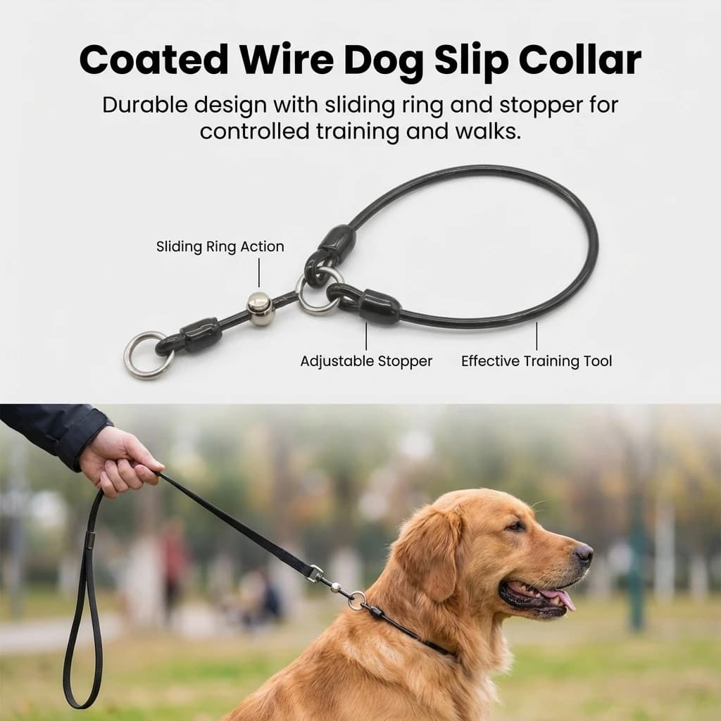 Steel Wire Dog Collar With PVC Coating