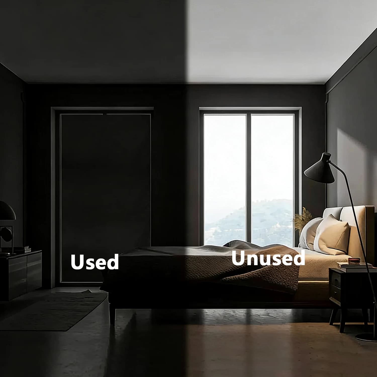 Blackout Curtains Self-Adhesive Portable