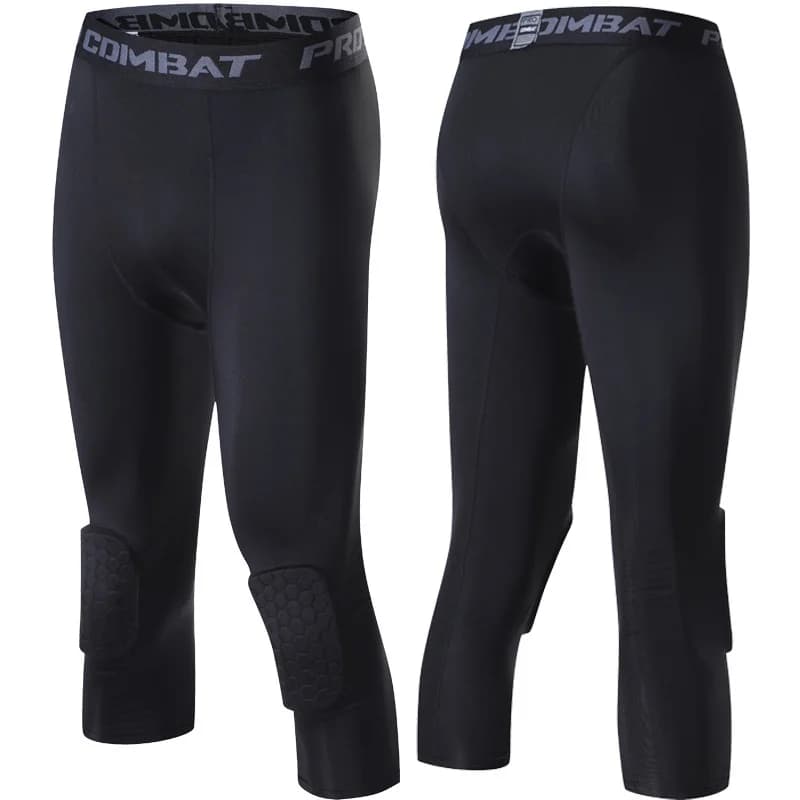 Men's Compression Leggings with Knee Pads