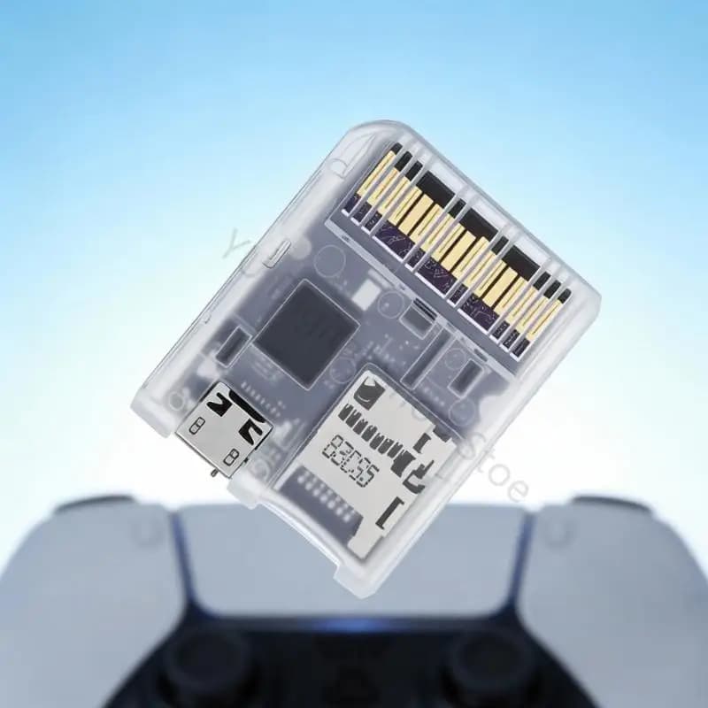 96BA Gaming Accessories for Console Game Card Reader Injection Molded Transparent Case Game Console Cartrige Adapter
