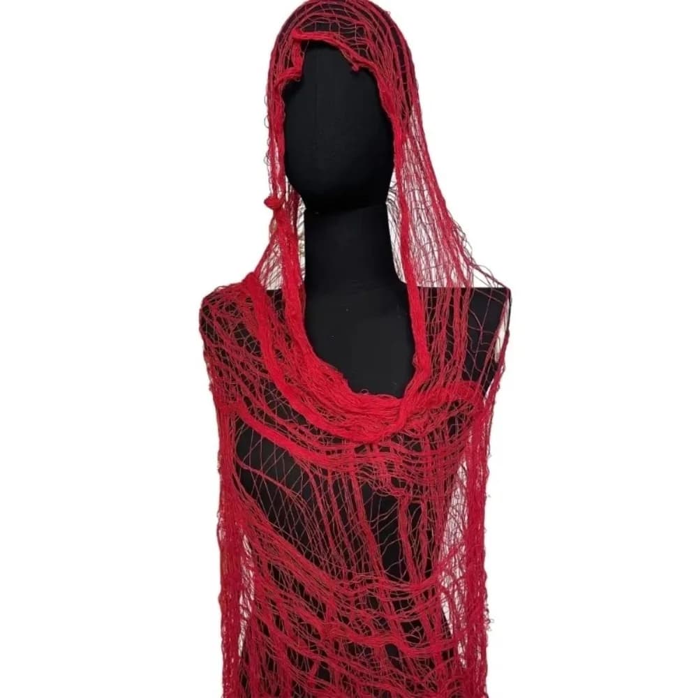 Lightweight Distressed Mesh Shawl Wrap