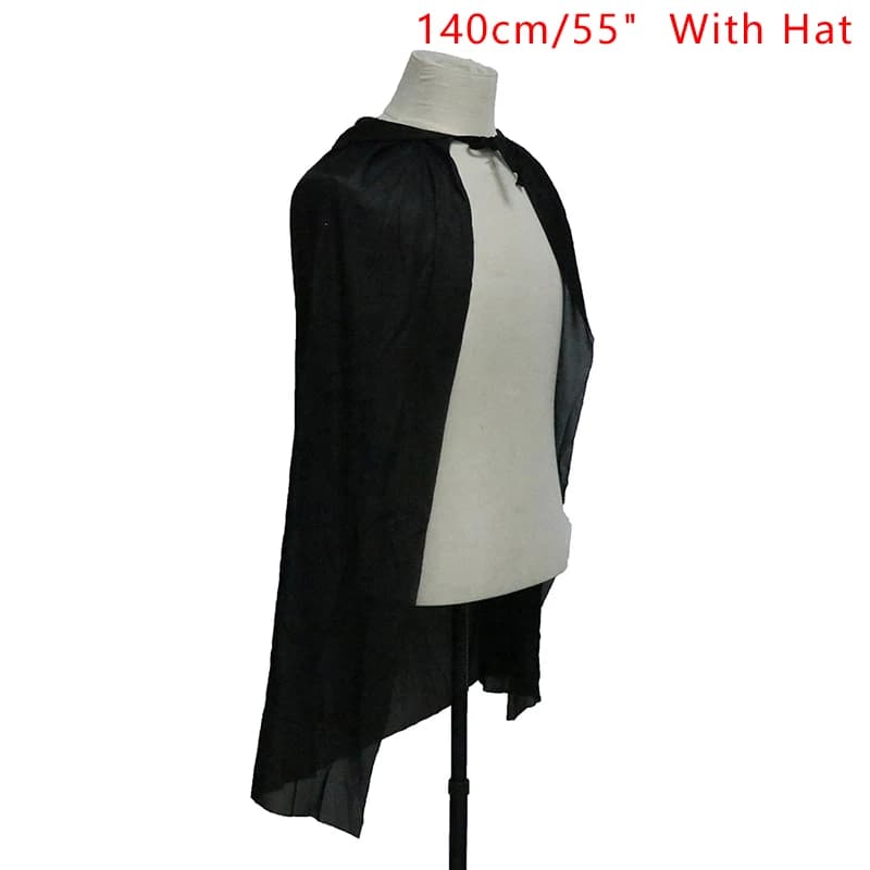 Halloween Costume For Men Woman Kids Female Girl Boy Adult Death Scary Devil Role Red Black Witch Vampire Long Cape Cloak Hooded